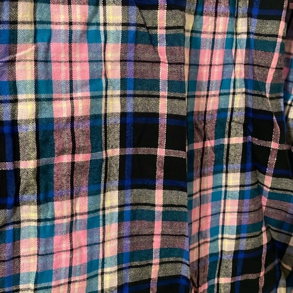 VICTORIA'S SECRET Flannel Short Sleeve Top Size XL - Picture 10 of 10